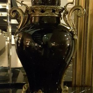 Black Porcelain urn