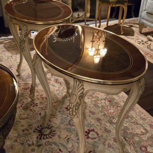 Oval End Tables Pair